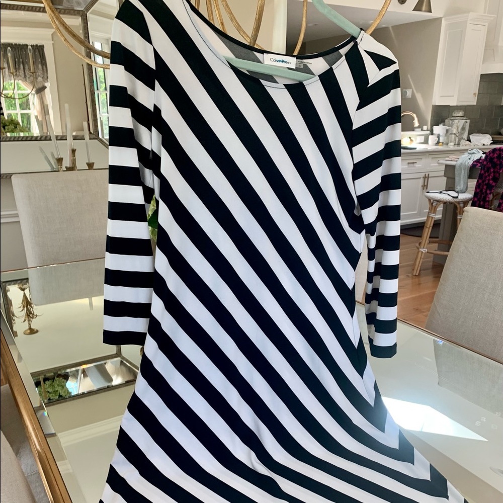Calvin Klein striped dress NWOT